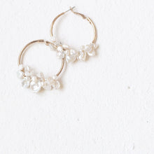 Load image into Gallery viewer, A.B.Ellie &quot;Freshwater Pearl Hoop&quot; Earring

